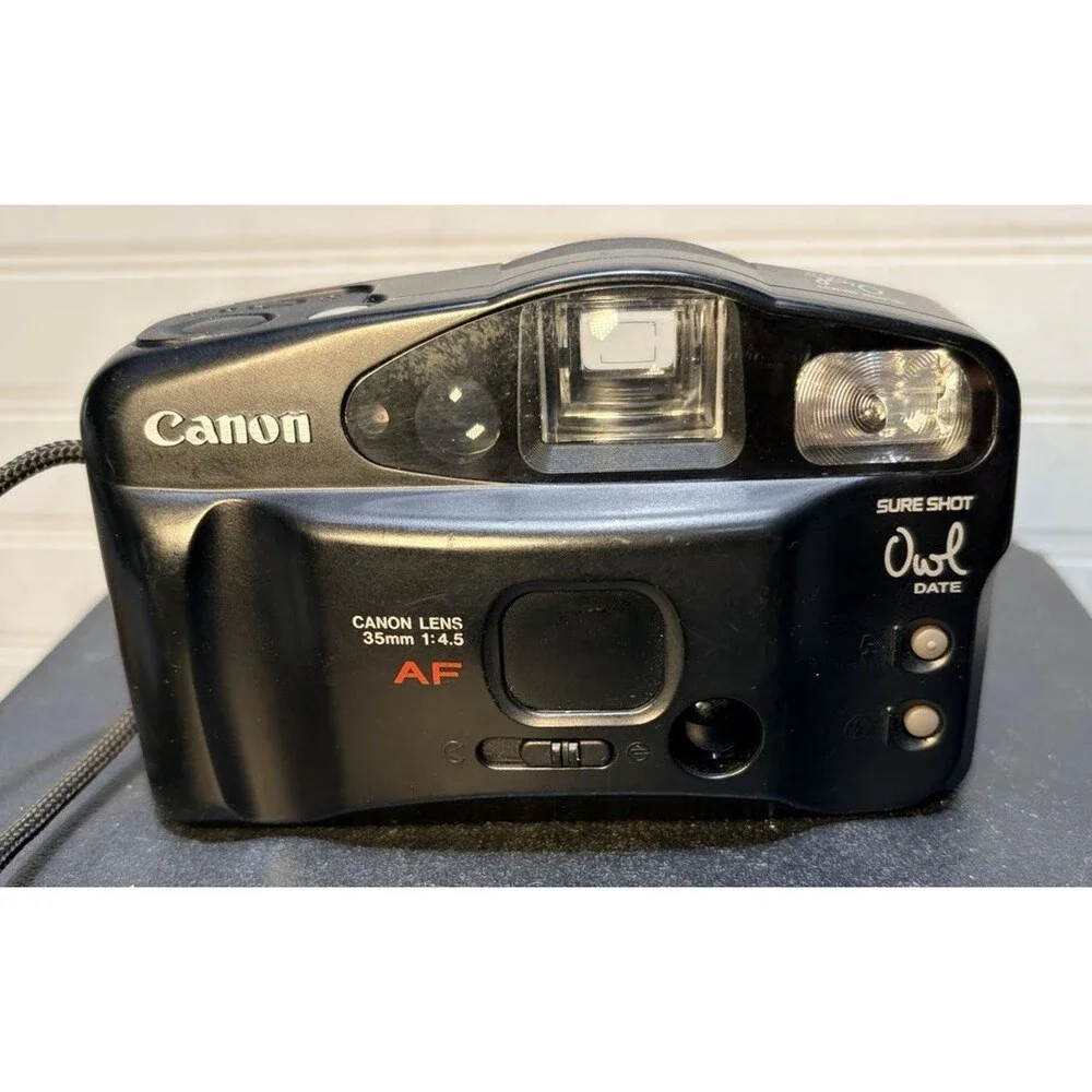 Canon Sure Shot Owl Date AF 35mm Point & Shoot Film Camera w/manual